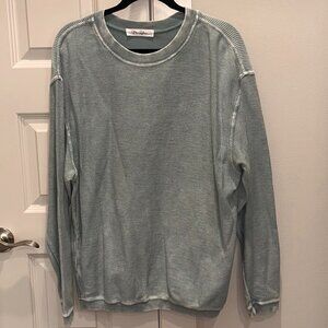 Moon Ryder Lt Blue Corded Crew Sweatshirt